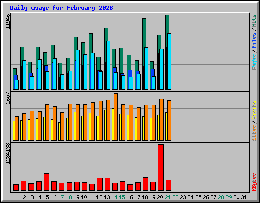 Daily usage for February 2026