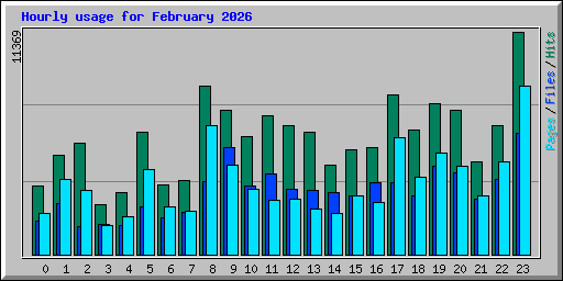 Hourly usage for February 2026
